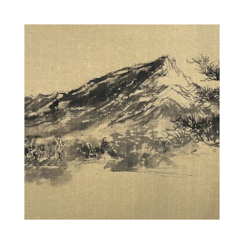 Peinture Mountain sainte victoire Aix en provence par Yu Huan Huan | Tableau Figuratif Paysages Encre
