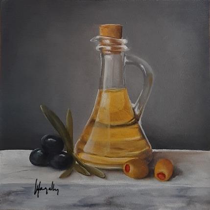 Peinture Olive oil and olives #1  par Gouveia Magaly  | Tableau Figuratif Huile Natures mortes