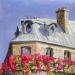 Peinture Toits de Paris  par Brooksby | Tableau Figuratif Paysages Urbain Acrylique