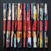 Painting bc12 street rouge blanc multi by Langeron Luc | Painting Abstract Mixed