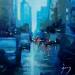 Painting NY-17h17 by Jung François | Painting Figurative Urban Oil