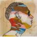 Gemälde Claudio von Paris Sketch Culture | Gemälde Pop-Art Porträt Pop-Ikonen Minimalistisch Acryl