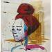 Gemälde Spectra von Paris Sketch Culture | Gemälde Pop-Art Porträt Pop-Ikonen Minimalistisch Acryl