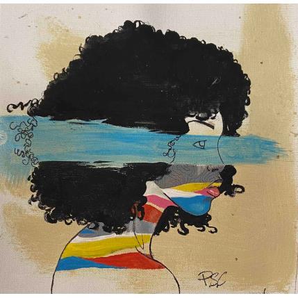 Painting Afro Blue by Paris Sketch Culture | Painting Pop-art Acrylic Minimalist, Pop icons, Portrait