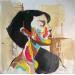 Gemälde Colored von Paris Sketch Culture | Gemälde Pop-Art Porträt Pop-Ikonen Minimalistisch Acryl