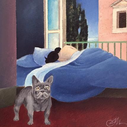 Painting Sonno all'alba by Mariniello Cecco | Painting Figurative Acrylic Animals