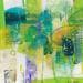 Peinture Green Light 3 par Bonetti | Tableau Abstrait Minimaliste Acrylique