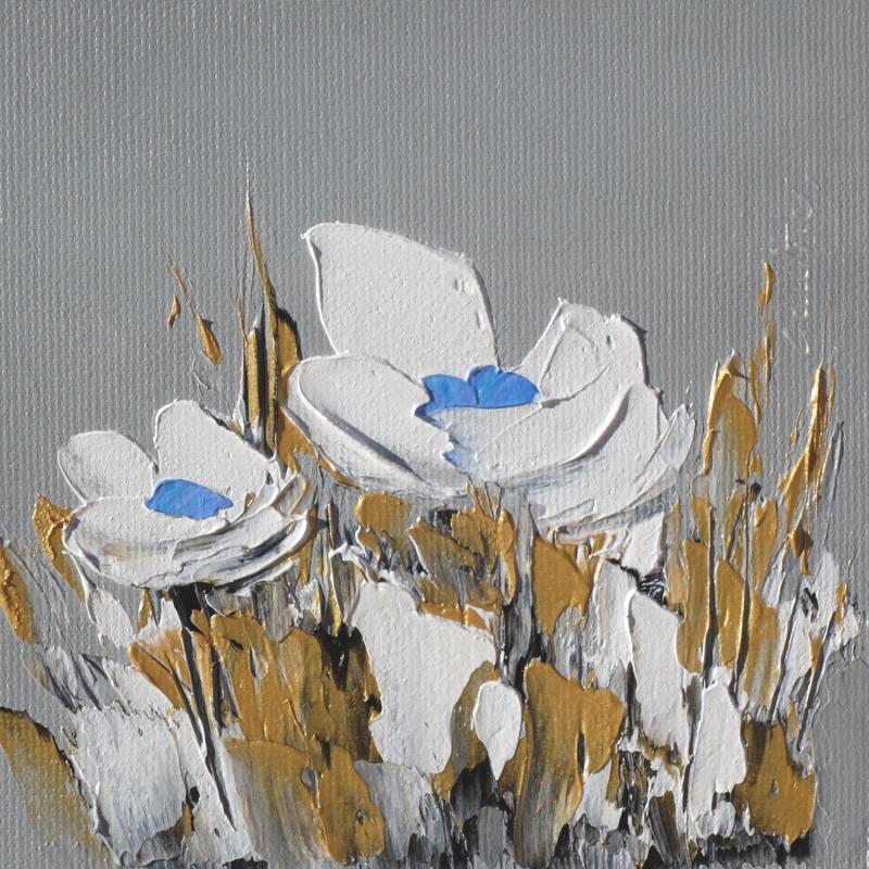 Painting Quelques fleurs by Gaultier Dominique | Painting Figurative Oil Still-life