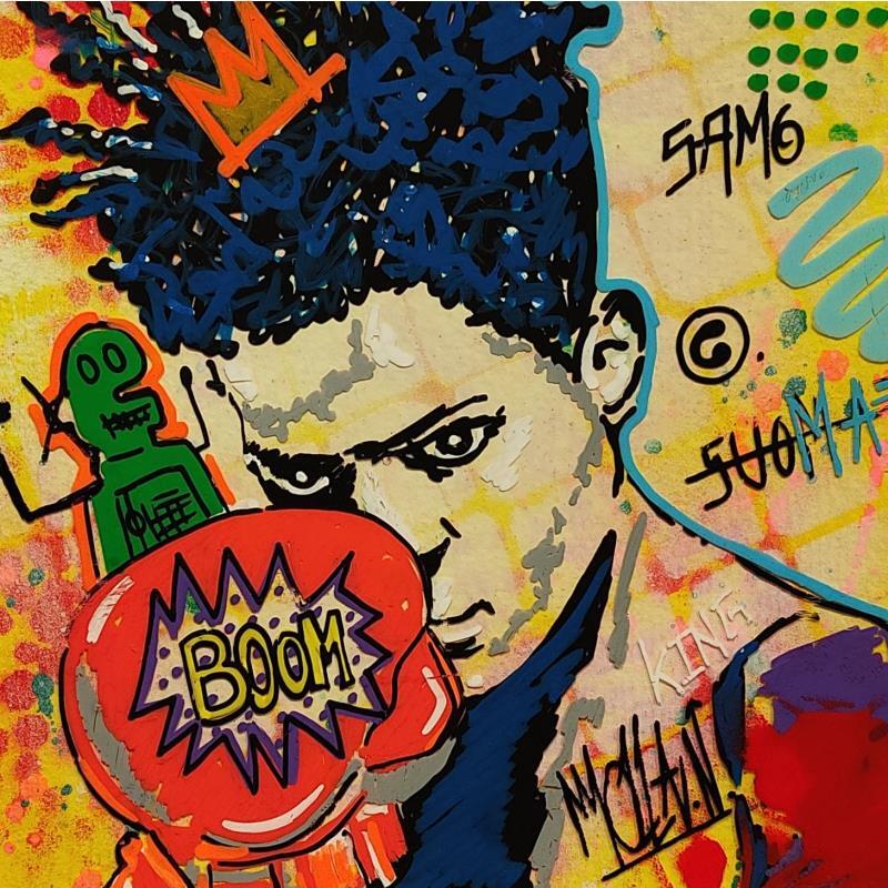 Painting Basquiat by Molla Nathalie  | Painting Pop-art Pop icons