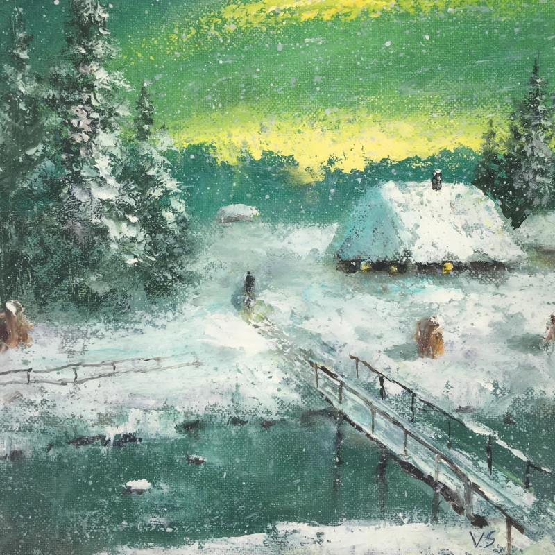 Gemälde On the farm von Skachkov Victor  | Gemälde Figurativ Landschaften Öl