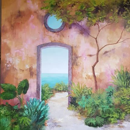Painting Villa paradisio by Bessé Laurelle | Painting Figurative Oil Landscapes, Marine