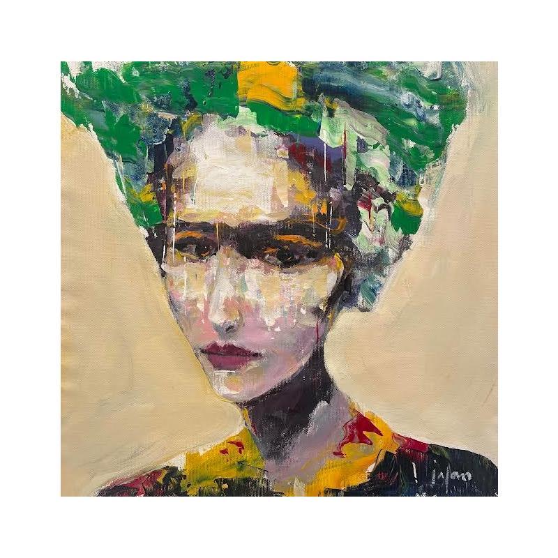Gemälde Portrait beige von Yavru Irfan | Gemälde Figurativ Porträt Öl