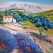 Painting Lavandes de Provence  by Degabriel Véronique | Painting Figurative Landscapes Oil