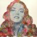 Gemälde La belle inconnue von Schroeder Virginie | Gemälde Pop-Art Pop-Ikonen Acryl