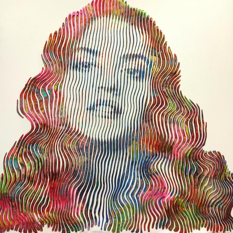 Gemälde La belle inconnue von Schroeder Virginie | Gemälde Pop-Art Acryl Pop-Ikonen