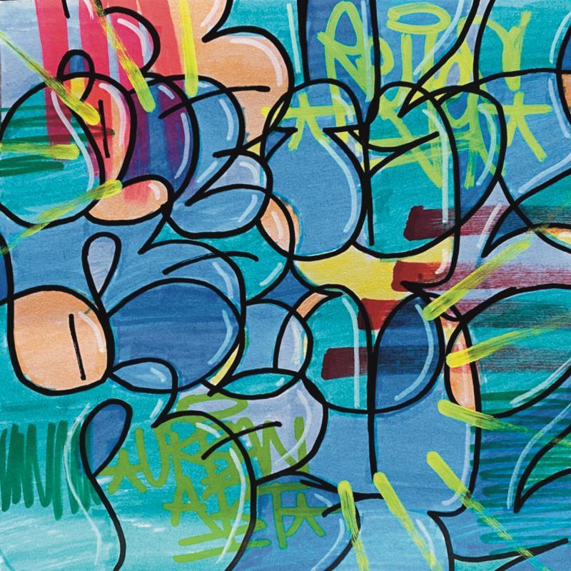 Peinture Lagoon  par Reyes | Tableau Street Art Urbain Graffiti Acrylique