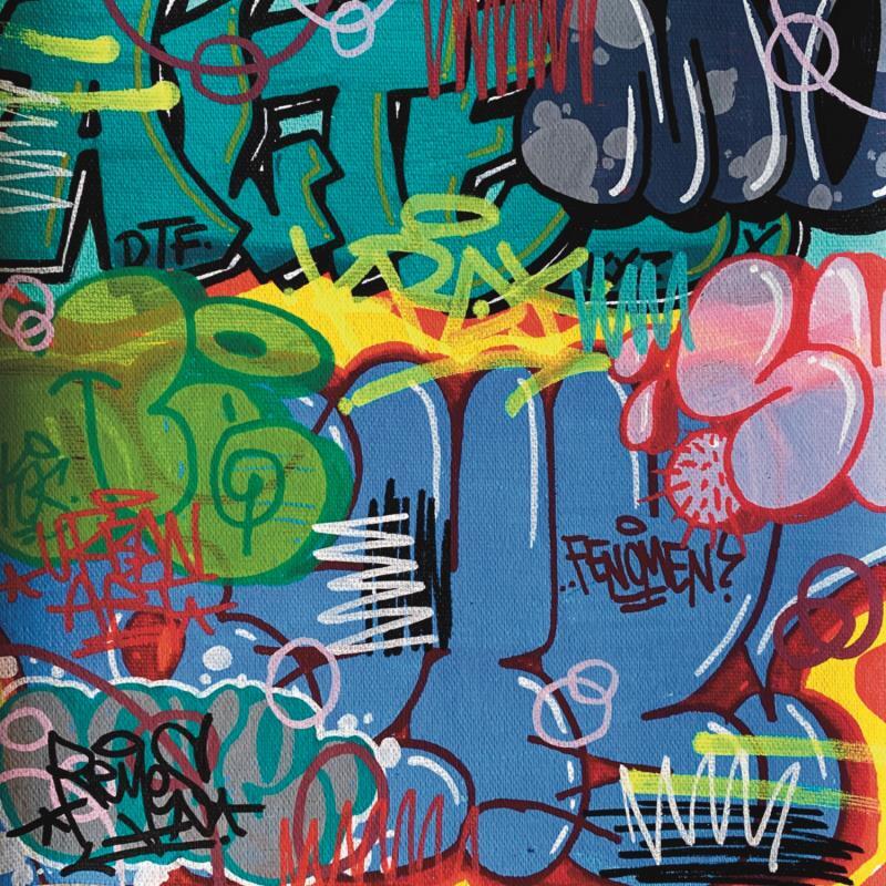 Painting Au fil des années  by Reyes | Painting Street art Urban Graffiti
