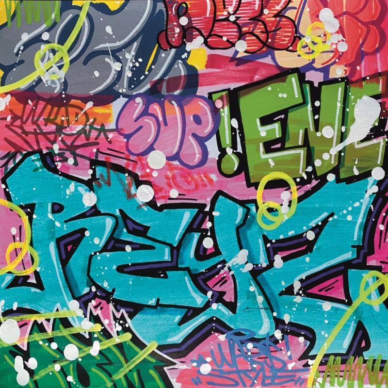 Peinture Barbouillages de Graff  par Reyes | Tableau Street Art Urbain Graffiti Acrylique