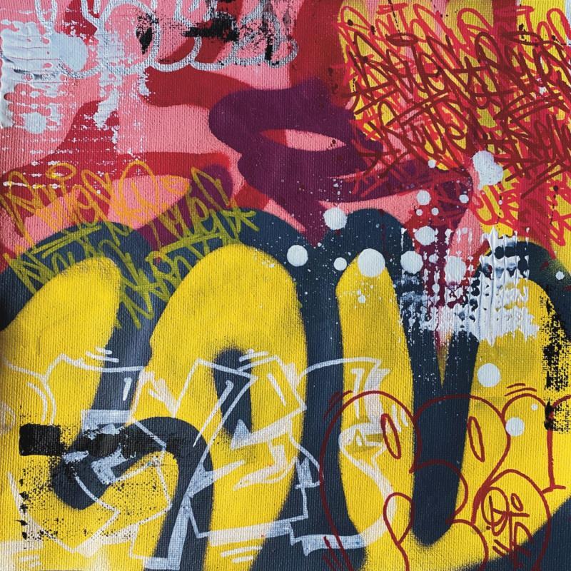 Gemälde Abstraction de rue  von Reyes | Gemälde Street art Urban Graffiti Acryl