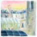 Peinture Serre au soleil par Balme Delphine | Tableau Art naïf Urbain Aquarelle
