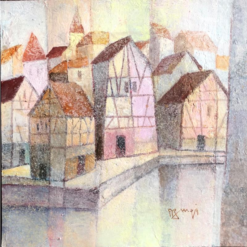 Painting AO126   ALSACE by Burgi Roger | Painting Figurative Urban Acrylic