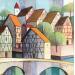 Painting AO128   ALSACE by Burgi Roger | Painting Figurative Urban Acrylic