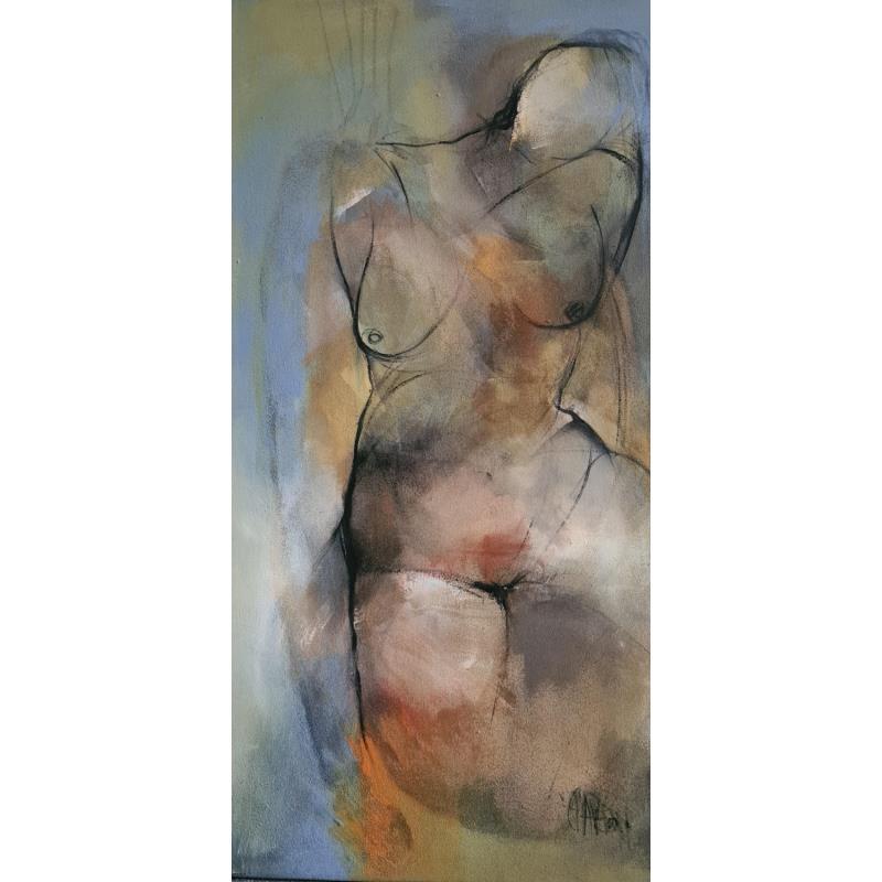 Painting L'Automne I by Chaperon Martine | Painting Figurative Acrylic Nude