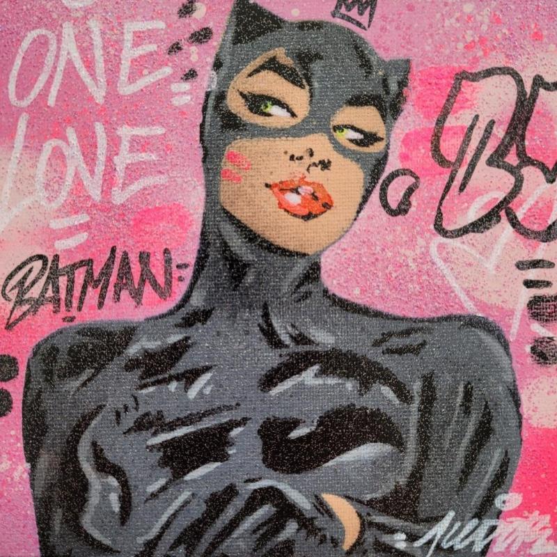 Painting Catwoman  by Kedarone | Painting Street art Pop icons Graffiti Mixed