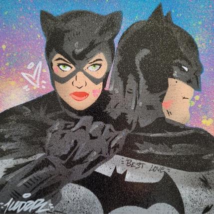Gemälde Batman Catwoman sunny  von Kedarone | Gemälde Street art Graffiti, Posca Pop-Ikonen