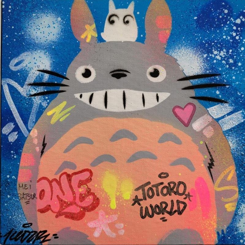 Painting totoro world by Kedarone | Painting Street art Pop icons Graffiti Mixed