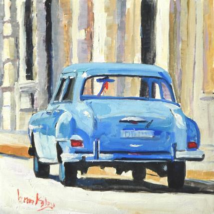 Peinture Havana Blue par Brooksby | Tableau Figuratif Huile scènes de vie, Urbain