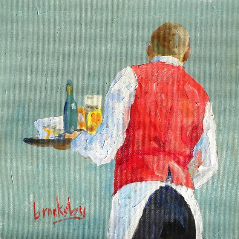 Painting L'Apéro est Servi by Brooksby | Painting Figurative Oil Life style, Pop icons