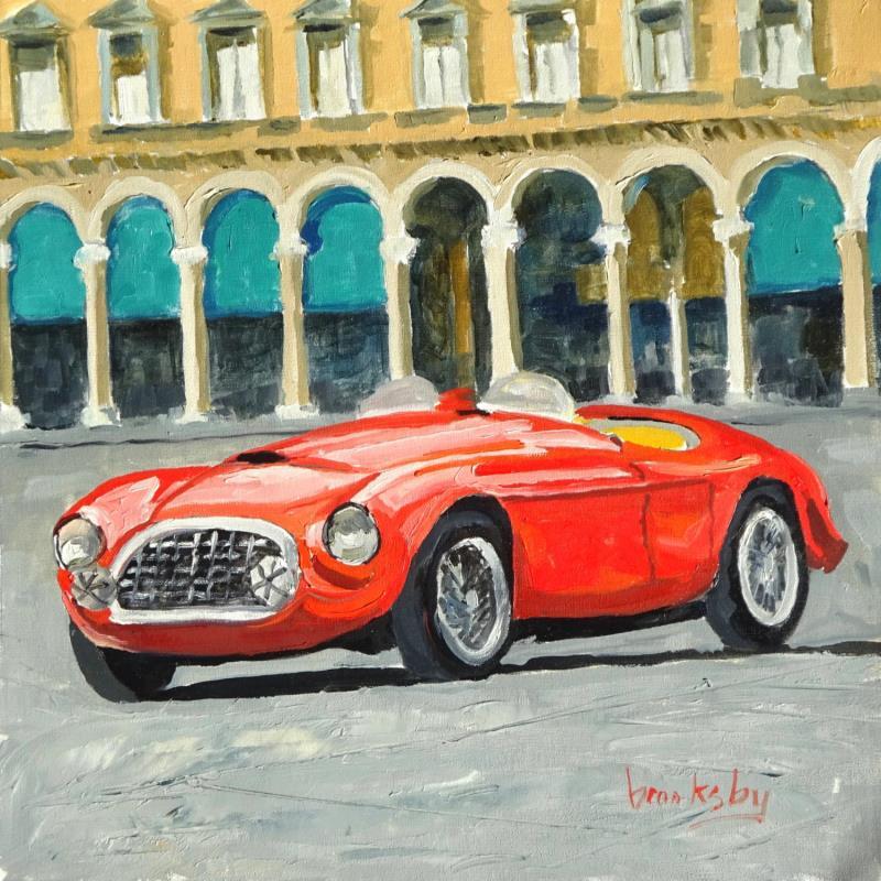 Painting Classic in Piazza by Brooksby | Painting Figurative Urban Life style Oil