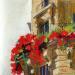 Painting Geraniums by Brooksby | Painting Figurative Landscapes Urban Oil