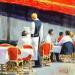Painting Brasserie by Brooksby | Painting Figurative Urban Life style Oil