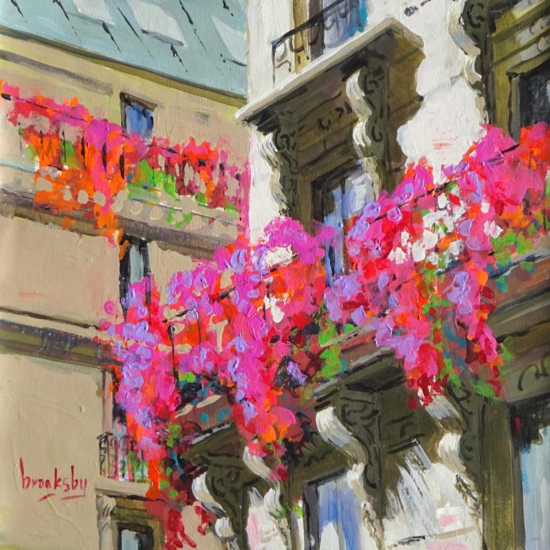 Painting Chez Flora by Brooksby | Painting Figurative Landscapes Urban Oil Acrylic