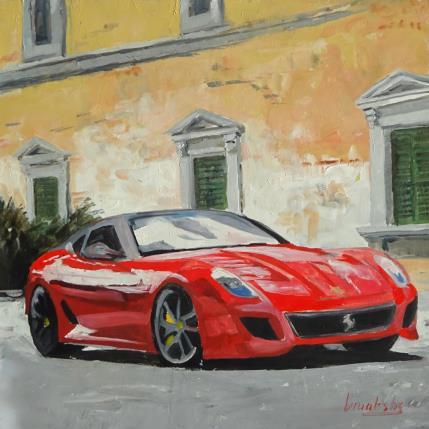 Painting Ferrari in Toscana by Brooksby | Painting Figurative Oil Life style