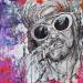 Peinture Kurt par Luma | Tableau Pop-art Portraits Icones Pop Graffiti Acrylique