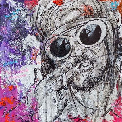 Peinture Kurt par Luma | Tableau Pop-art Acrylique, Graffiti Icones Pop, Portraits