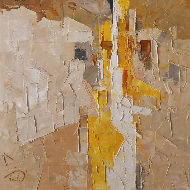 Peinture Yellow light par Tomàs | Tableau Abstrait Urbain Huile