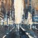 Painting Night in New York by Dessein Pierre | Painting Impressionism Urban Oil