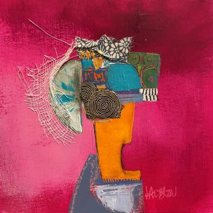 Painting Le petit capitaine by Lau Blou | Painting Abstract Acrylic, Cardboard Portrait