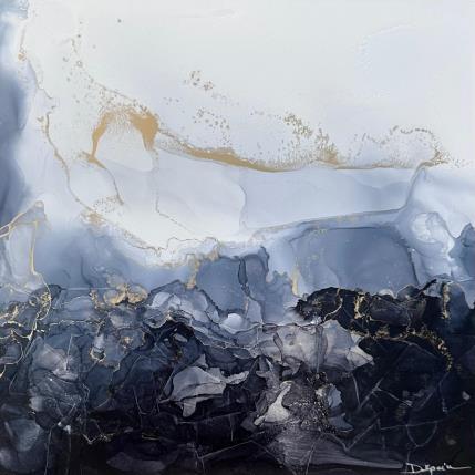 Peinture 964 Poésie Minérale par Depaire Silvia | Tableau Abstrait Acrylique minimaliste, noir & blanc