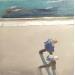 Painting Seine promenade by Castignani Sergi | Painting Figurative Life style Oil Acrylic