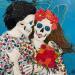 Peinture Love par Geiry | Tableau Pop-art Matiérisme Portraits