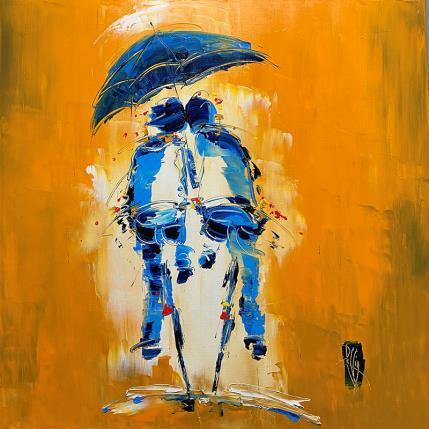 Painting Sous ton parapluie by Raffin Christian | Painting Figurative Acrylic, Oil Life style