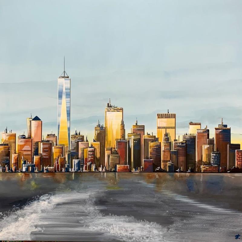 Painting Baie de New York by Touras Sophie-Kim  | Painting Figurative Acrylic Urban