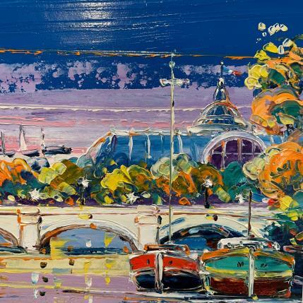 Painting Pont de la Concorde by Corbière Liisa | Painting Figurative Oil Landscapes, Pop icons