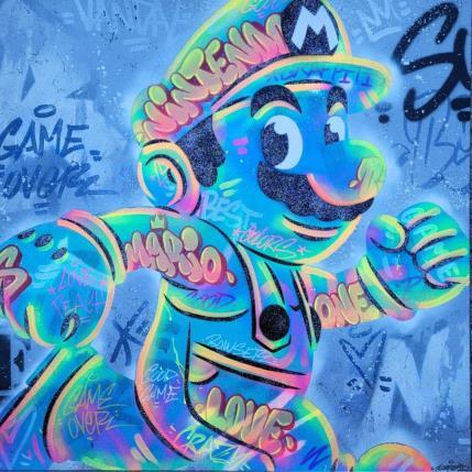 Gemälde Mario colors von Kedarone | Gemälde Pop-Art Graffiti, Posca Pop-Ikonen