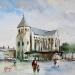 Peinture Tours - L'église Saint Julien par Gutierrez | Tableau